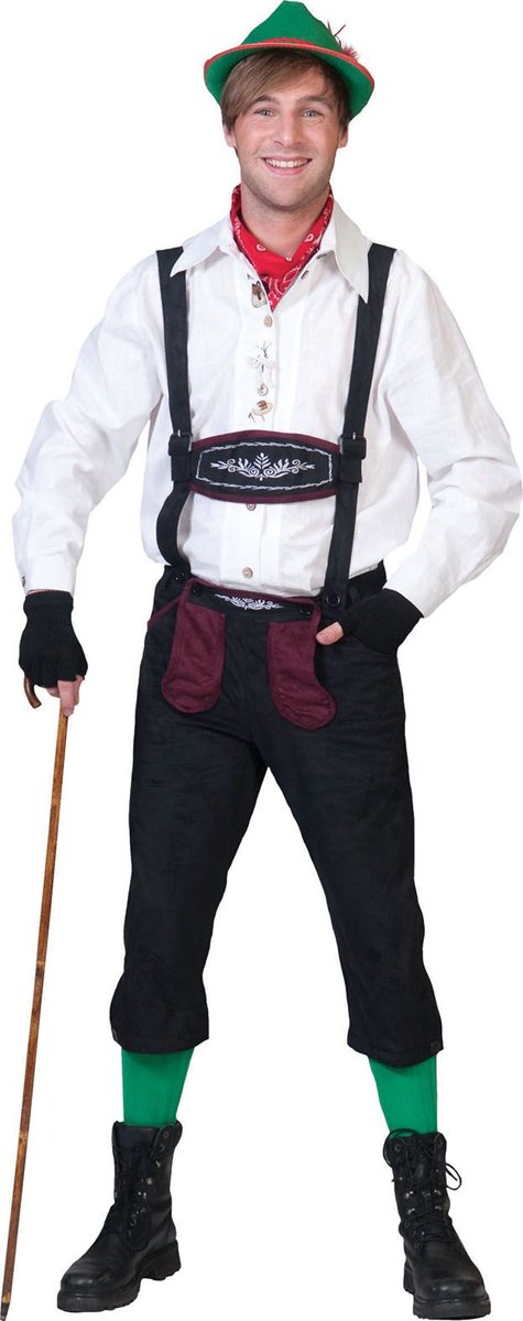 Boeren Tirol & Oktoberfest Kostuum | Munchen Alpine Hemd Man | Maat 48-50 | Bierfeest | Verkleedkleding